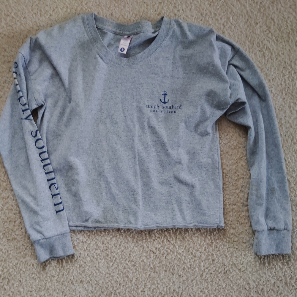 Simply Southern Gray Crop Top